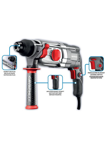 Перфоратор SDS-plus 900Вт 3.4Дж кейс 6.1кг Graphite (360404573)