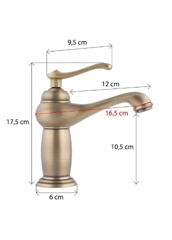 Смеситель для раковины (умывальника) MARENA BRUSHED GOLD низкий * Yoka (392912194)
