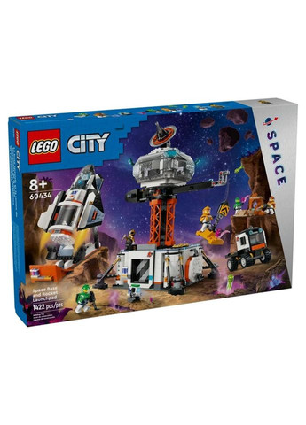 Конструктор City Космічна база та стартовий майданчик для ракети 1422 деталей (60434) Lego (281425707)