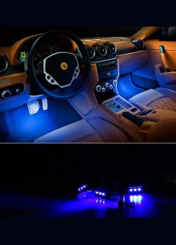 Цветная автомобильная RGB led подсветка с микрофоном HR-01678 влагозащитная (1756374648) No Brand (330781907)