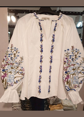 Жіноча вишиванка Польовий букет з блакитним ESQ 5503 (303898923)