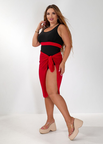 Мини парео пляжная юбка с леопардовым принтом – прозрачная накидка на купальник Ods (347242316)