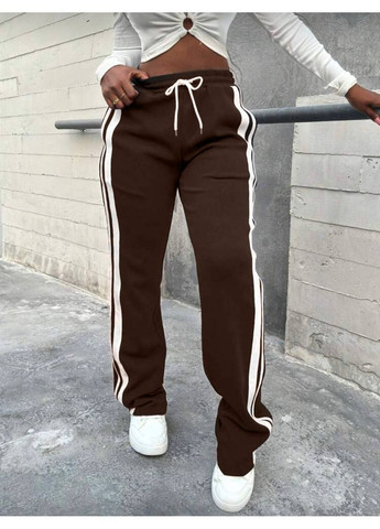 Штани жіночі теплі на флісі з лампасами No Brand (367726166)