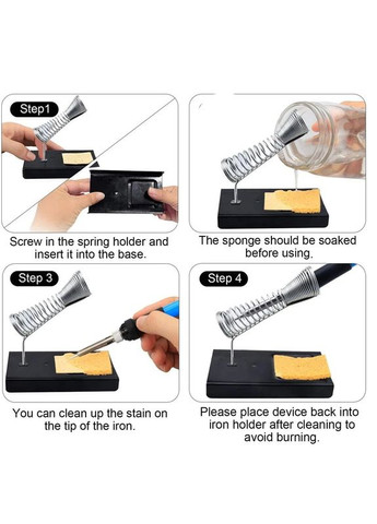 Паяльний набір в пеналі, паяльник 60 Вт, 200-450°C, жала 900М, олово, термоусадки, інструменти, підставка No Brand (322568052)