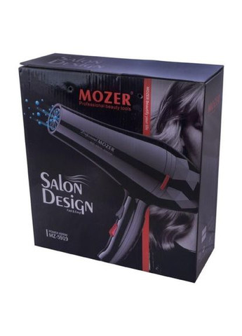 Професійний фен для сушіння та укладання волосся з регуляцією температури та холодним обдувом 4000 Вт MZ-5919 Pro Чорний + Mozer (306716731)
