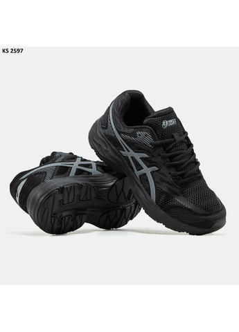Черные демисезонные кроссовки мужские asics gel-flux 4 black асикс гель флюкс No Brand