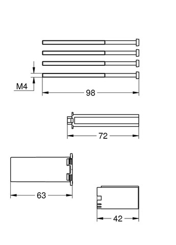 Монтажный комплект (14048000) Grohe (369933391)