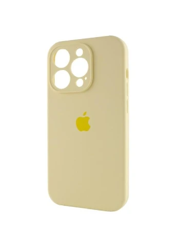 Чехол Silicone Case Full Camera Protective (AA) для Apple iPhone 15 Pro Max (6.7\") Желтый Epik (373937385)