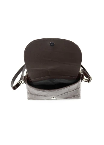 Сумка женская кроссбоди на плечо из натуральной кожи с тиснением крокодил RoyalBag F-IT-9804 (393326959)