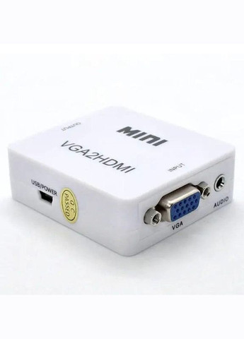 Конвертор для передачі відео і аудіо сигналу / Mini VGA2HDMI / Білий X-level (335258153)