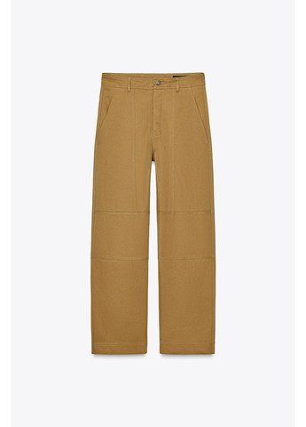 Твиловые брюки со средней посадкой Zara (352767186)