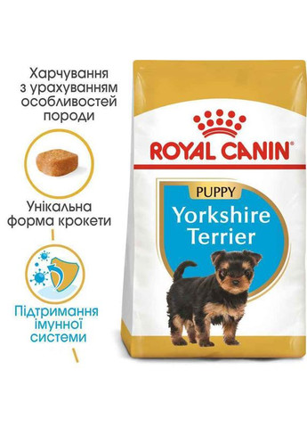 Сухий корм Yorkshire Terrier Puppy для цуценят породи йоркширський тер'єр віком від 2 до 10 місяців 7,5 кг Royal Canin (289352051)