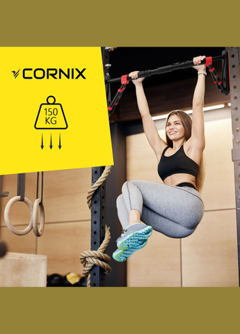 Турник раздвижной Elite+ XR-0293 Black/Red Cornix (322141218)