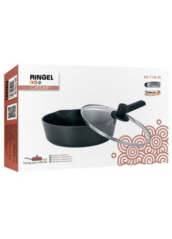Сковорода Caesar глубокая с крышкой 26 см (RG-1136-26) Ringel (317203642)