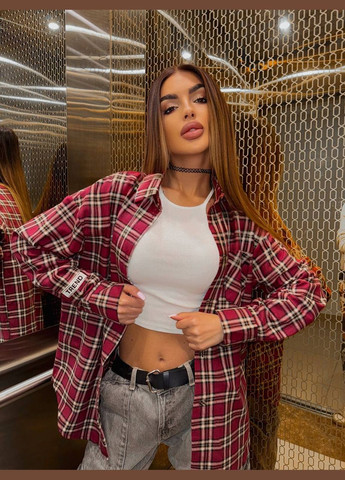 Стильна оверсайз сорочка клітинка Vakko (323013270)