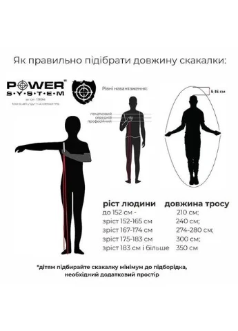 Скоростная скакалка PS-4004 2.8 м, Black/Steel Power System (378349758)