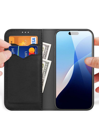 Чохол-книжка Hivo для iPhone 16 Pro (6.3") Black Dux Ducis (330781461)