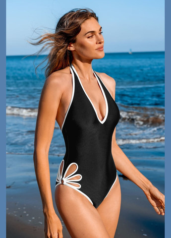 Черно-белый летний купальник CUPSHE