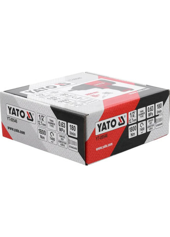 Пневматичний гайковерт 1/2" 1800Нм YT-09546 YATO (353970626)