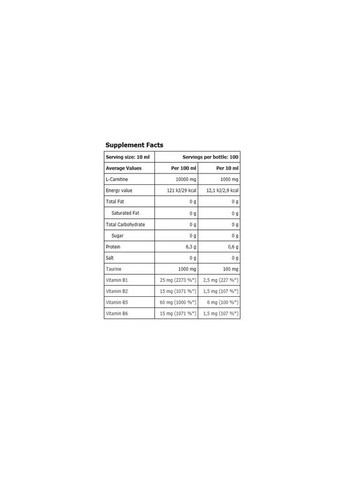 Карнітин Carnitine 100.000 мг зелене яблуко 1000 мл Amix (361401690)