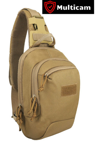 Тактическая сумка нагрудная KMS-6 на молнии с тремя карманами, цвет Coyote Multicam (292632166)
