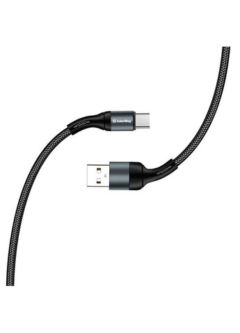 Кабель USB - Type-C (M/M), nylon, 2.4 А, 1 м, Black (CW-CBUC045-BK) Colorway (336959673)