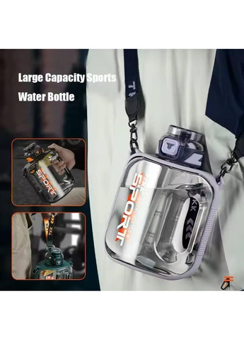 Пляшка TKK SPORT для води 1600 мл із безпечного тритану. Фіолетова No Brand (296101822)