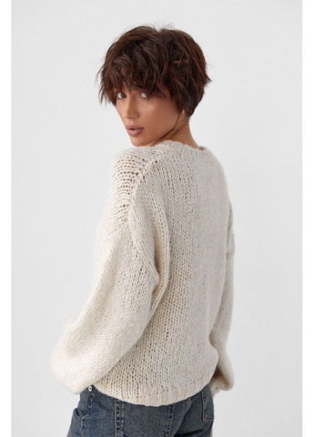 Женский однотонный джемпер крупной вязки Lurex (364813740)