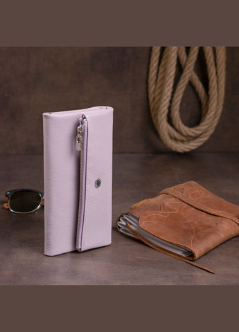 Жіночий клатч конверт з кишенею для мобільного шкіряний 19269 Ліловий st leather (306881455)