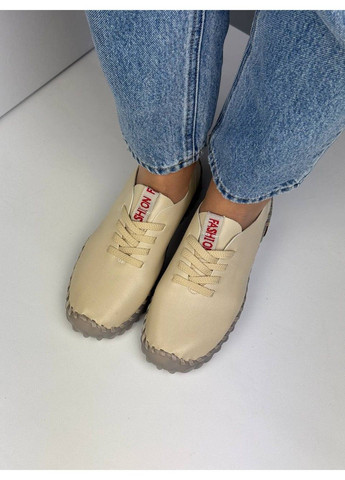 Бежевые 404 мокасины кожаные бежевые VIKA