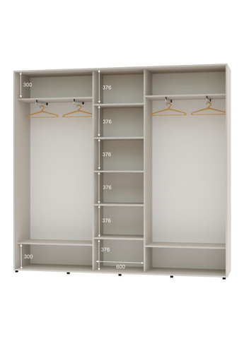 Шкаф-купе трехдверный 270*45*240 Кашемир 3 двери ДСП ШК-04 Алекса (360476849)