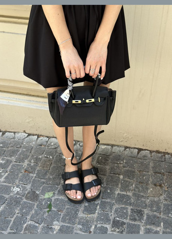 Жіноча чорна сумка 23074 крос-боді з двома ручками No Brand (299279367)