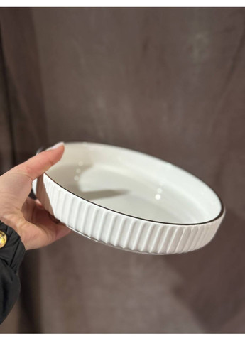 Фруктовница LB-1571G фарфоровая на металлической подставке 22.5 см Белый с золотым Yiwu (366424483)