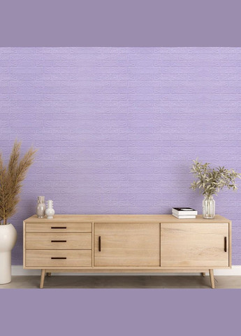 Самоклеящаяся 3D панель под светло-фиолетовый кирпич 19600x700x3мм SW-00001470 Sticker Wall (316101092)