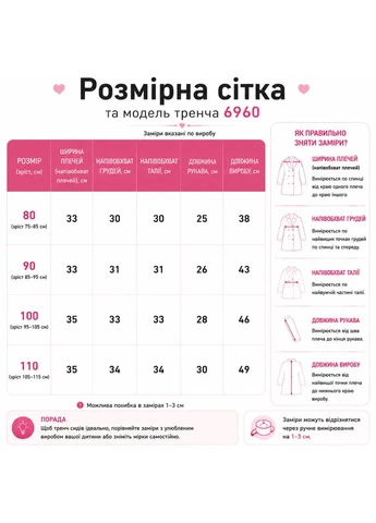 Розовое демисезонное Плащ детский Trendy Girl Diana Textile
