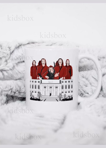 Кружка Паперовий будинок з принтом керамічна чашка Money Heist 330 мл Uk_146 Shantou (317049197)