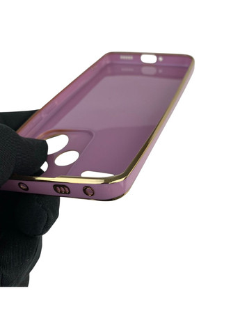 Чохол для Redmi Note 13 Pro Plus із захистом камери із золотою окантовкою на сяомі редмі нот 13 про плюс чорничний gs1 Xiaomi (366234149)