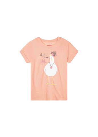 Оранжевая пижама (футболка и шорты) для девочки 372796 Lupilu