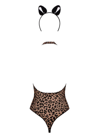 Эротический костюм леопарда Leocatia teddy леопардовый - CherryLove Obsessive комбинированный