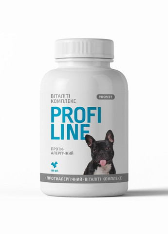 Витамины для собак Profiline Виталити Комплекс, при аллергических заболеваниях, 100 табл ProVET (292258018)