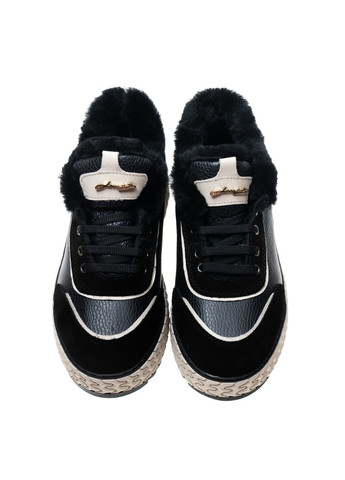 Кроссовки 01538 Черные Evromoda чёрные зима (368827146)