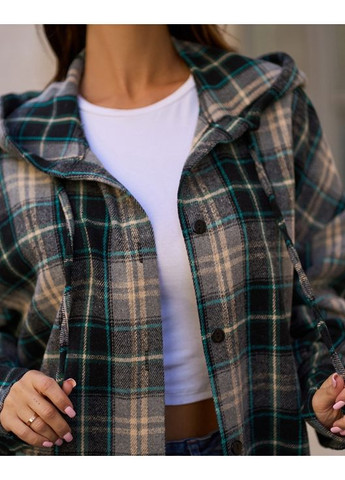 Черная повседневный, кэжуал рубашка в клетку ISSA PLUS с длинным рукавом