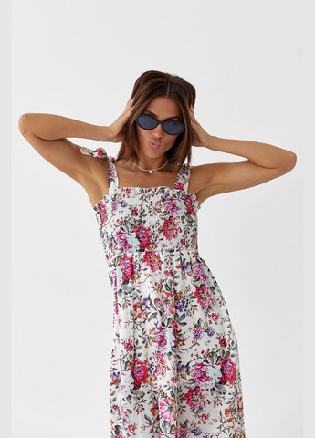 Довгий жіночий сарафан на бретелях-зав'язках Liton (296908992)