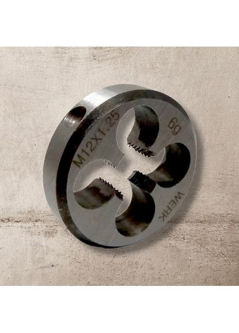 Плашка M12x1.25,38x13мм, 1шт. Werk (337361181)