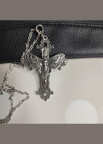 Кулон "Крест с мотыльком (ночной бабочкой). Готический" SureGeek (316635168)