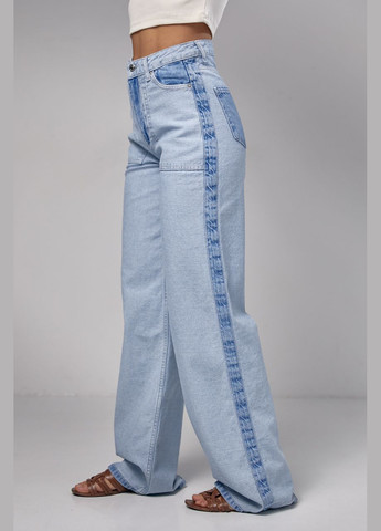 Женские джинсы с лампасами и накладными карманами 3237 Lurex - (292252937)