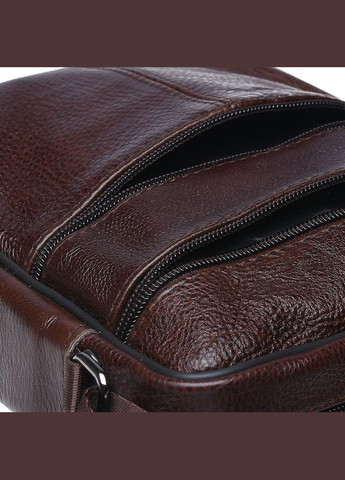 Чоловіча шкіряна сумка через плече K18450-brown Borsa Leather (322189710)
