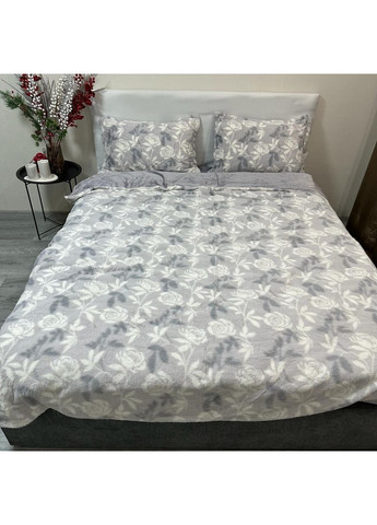 Эксклюзивное постельное белье "Хутро-велюр". Зимняя коллекция евро размер фиолетового цвета. No Brand (371646149)