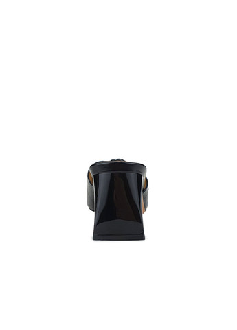 Черные черные женские кожаные сабо с пряжкой,,a20c633-8-1ч, 36 Berkonty на среднем каблуке