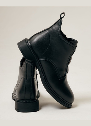 Осенние ботинки черные кожа Lifexpert